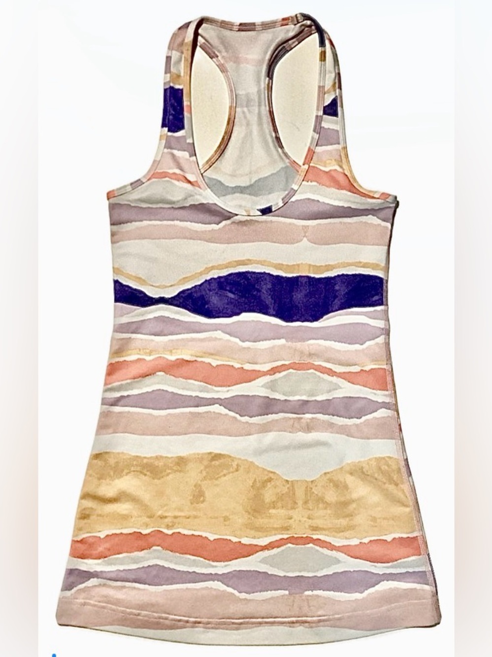 LULULEMON - COOL RACERBACK TANK WITH BLEACHER STRIPES